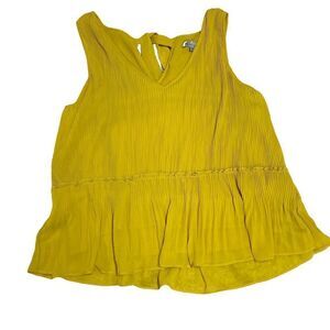 Wishlist Apparel Mustard Sleeveless Top Size Small